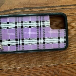 Wildflowers Purple and Black Tartan Phone Case